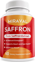 Miraval Saffron Supplement for Men & Women – Saffron Capsules with Organic Saffron Extract – Supports Mood, Focus & Clarity – Non-GMO, Gluten-Free – 60 Capsules – 60-Day Supply