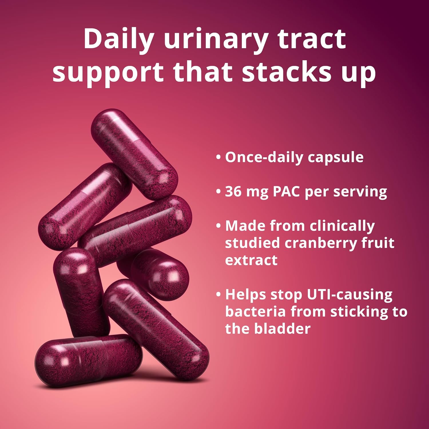Solv Wellness Urinary Health 36 mg Cranberry PAC – Whole Cranberry Fruit Extract, Daily Urinary Tract Health Support, 30 Capsules